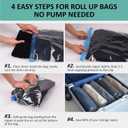 Cozy Essential Compression Bags for Travel - Travel Essentials - 16 Pack Space Saver Bags - No Vacuum Needed - Compression Packing Bags for Cruise Accessories