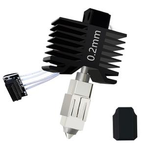 HzdaDeve Upgraded 0.2MM P1S/P1P Hotend Hot End Full Assembly Print Head Hardened Steel Nozzle Extruder Ceramic Heater Cartridge Rod Thermistor Kit Replacement for Bambu Lab P1S P1P Series