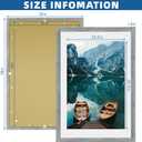 Hongkee 24x36 Poster Frame Set of 2, Rustic Grey Wood Style - Display 24 x 36 Poster without Mat or 20x30 Picture with Mat, Wall Mounting Horizontal and Vertical