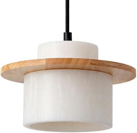 Natural Stone Pendant Light fixtures, E26 Base Marble Hanging Lamp lampshade, Modern Industrial Style Chandelier, Living Room, Bedroom Kitchen Decoration Lighting