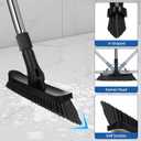 Qaestfy Grout Brush with Long Handle for Cleaning, Stiff Bristles Handheld Tile Scrub Brush, V-Shape Crevice Cleaning Brush for Floor Deep Cleaning