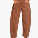 Utyful Barrel Jeans Women Cropped Baggy Trendy High Waisted Distressed Loose Stretch Denim Trouser Jeans with Pockets
S