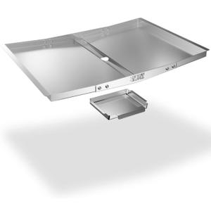 Grease Tray with Catch Pan - Adjustable Drip Pan for Gas Grill Models from Dyna Glo, Nexgrill, Expert Grill, Kenmore, BHG and More - Stainless Steel Grill Replacement Parts(Width 24"-30")