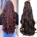 WIPPORYA French Curl Braiding Hair 24 Inch Soft Braiding Hair Pre Stretched Loose Wave Bouncy 100g/pack Yaki Hair for Black Women Hair Extensions for Braids(99J 24 Inch)