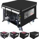 Generator Covers while Running,38''L28''W27''H,Waterproof Generator Covers for Outside with Top Opening and Visual Operation Window,Double-layer Fabric,Suitable for 5000W-15000W Generators,Black