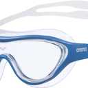 ARENA Unisex Adult The One Swim Mask Fitness Swimming Goggles Men and Women Large Fit Polycarbonate Mirror/Non-Mirror Lens (Clear/Blue)