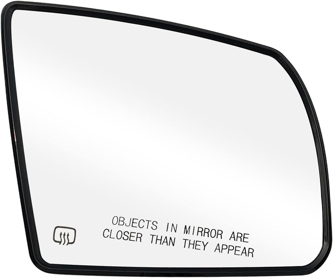 Right Passenger Side Heated Mirror Glass Replacement For 2008-2017 Toyota Sequoia & 2007-2020 Toyota Tundra - Side Mirror Glass With Rear Holder