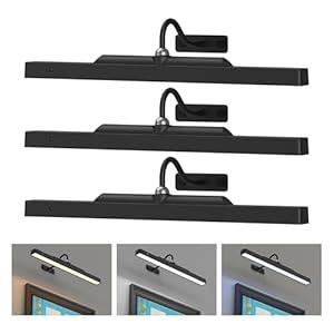 1 Pack Picture Light Battery Operated, 16in Picture Light for Wall, 5000mAh Cordless Wall Lights with Controller,Art Light with Dimmable Cordless for Wall Painting,Frame, Portrait, Dartboard