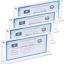 IEEK 4 Pack of Acrylic Business License Frame for 4x9 Business License Certificate Desk/Table Top Display,Clear Certificate Holder Panoramic Photograph Picture Frame,4x10 Inch