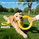 Indestructible Dog Ring Toy, Rubber Soft Dog Chew Toys, Small Medium Large Dogs Frisbee for Aggressive Chewers,Suitable for Tossing, Pulling Training-6.69in Flying Disc (1 Ring)
