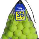FURWEY Tennis Balls, 12/24/36/80 Pack Bulk Tennis Balls Pressureless Tennis Ball, Come with Mesh Bag for Easy Transport,Pet Dog Playing Balls, Good for Beginner Training Ball
