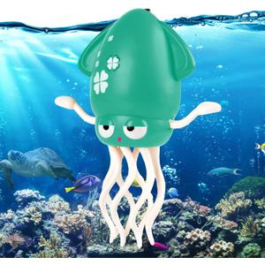 Magic Dancing Octopus Toy, Squid Crawling Toy with LED Light & Music, USB Rechargeable Interactive Baby Toys, Tummy Time Toys for Toddler Boys Girls Birthday (Green)