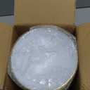 30 Pack 18oz White Plastic Bowls, Disposable Soup Bowls with Gold Rim Heavy Duty Salad Bowls for Party, Wedding