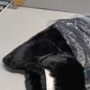 Ghouse Ultra Soft Faux Rabbit Fur Rug, Machine Washable Area Rugs for Bedroom Fluffy Rugs for Living Room, no-Shedding Carpet Sheepskin Rug Black 2x3 Feet