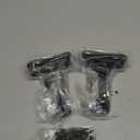 4 Pack 4 Inch Black Hidden L Shelf Bracket (1/5 Inch Thicked) Iron Floating Shelf Brackets Rustic Industrial Metal Brackets for Shelf Support