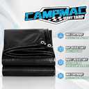 Black Tarps Heavy Duty Waterproof 30x40, 12 Mil Thick, High Durability, Rip and Tear Resistant with Metal Grommets Every 20 Inches