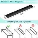 Foeacry 30" Magnetic Stove Top Shelf - Stainless Steel Magnetic Spice organizer for above the Over stove shelf kitchen small space solutions