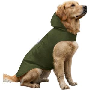 Dog Raincoat Reflective Adjustable Hooded Pet Rain Jacket Poncho with Leash Hole for Dogs S-5XL