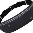 USHAKE Slim Running Belt, Workout Fanny Pack for Men Women,Exercise Waist Pack for Apple iPhone Holder, Runner Belt for Running Walking Cycling Camping Gym Black