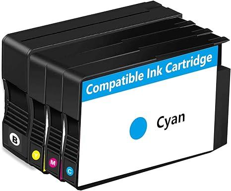 Couleuris Ink Cartridges Compatible Replacement for Printers (Black, Cyan, Magenta, Yellow,4Pack)