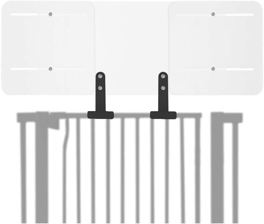 Lumizone Pet Gate Height Extension Kit Height: 13.4” Adjustable Width: 23.6”–41.3” Sliding Design Non-Oppressive Feel Prevents Cats from Jumping (Black, 23.6”–41.3”/60-105cm)
