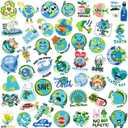 Tigeen 48 Pcs World Earth Day Chenille Iron on Patches Bulk Embroidered Patch for Hats Clothes Sew on Applique DIY Accessory for Backpack Pants Jeans