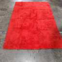 Amearea Shag Fluffy Area Rug for Bedroom Girls Living Room, Extra Soft and Fuzzy Shaggy Rugs, Non Slip, Solid Color Carpet Mat for Boys Nursery Home, Red 5x8 Feet (5 x 8 Feet)