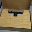 Bamboo Toilet Stool Foldable, 7 in, 8 in Or 9 in Adjustable Height Squat Stool Potty for Adults, Sturdy Poop Step Stool for Bathroom, Improve Squatting Posture, Non-Slip,500 lbs Capability (Black)