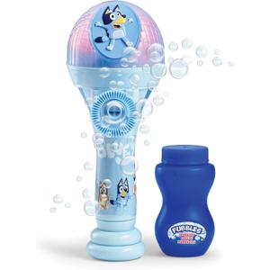 BLUEY Dance Mode Bubble Machine and Toy Microphone | Bluey Toy for Baby, Toddlers and Kids | Includes Bubble Solution