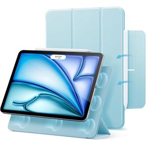 ESR for iPad Air 11 Inch Case M4/M3/M2 (2026/2025/2024), iPad Air 5th/4th Gen (2022/2020), Powerful Magnetic Attachment, Slim Trifold Stand Case, Auto Wake/Sleep, Durable Protection, Sky Blue