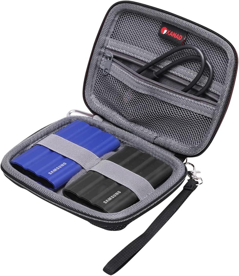 XANAD Blue 2-in-1 Hard Case for Samsung T9 / T7 Shield / T7 / T7 Touch 250GB 500GB 1TB 2TB 4TB Portable SSD