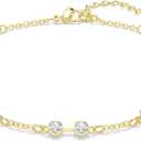 Swarovski Remix Collection Strand, Round Cut, White, Gold-Tone Finish