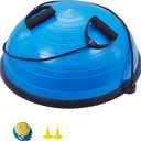 VEVOR Half Exercise Ball Trainer, 23/26 inch Balance Ball Trainer, 1500lbs Capacity Stability Ball, Yoga Ball with Resistance Bands & Foot Pump, Strength Fitness Ball for Home Gym Full Body Workout, 23 Inches X 8.5 Inches