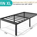 LUMUNANCE Metal Bed Frame Twin XL Size - 16 Inch Heavy-Duty Platform Bed Frame No Box Spring Needed, Easy Assembly, Noise-Free, Sturdy Mattress Foundation, Underbed Storage Space