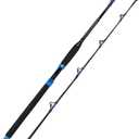 Fiblink 1-Piece Saltwater Offshore Trolling Rod Conventional Boat Rod Carbon Fishing Pole, 6ft, 30-50lb line rating