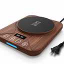 Sourdough Starter Warmer Mat - 24H Timer - Precise 1F Thermostat Control (70-100F) - Smart Memory Warming On/Off - Fits Jars Up to 40oz - Perfect for Home Baking (Brown)