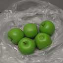 PATIKIL 5 Pcs Artificial Apples, Foam Simulation Fake Green Apple Lifelike Realistic Faux Fake Fruit Model for Home Kitchen Party Decoration, Photography Props