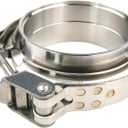 2 X 3 inch Quick Release V Band Clamp with Male Female Flanges 304 Stainless Steel for Turbo Downpipes, 2 Pack