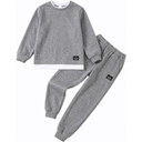 Boy Clothes Kids Boys Fall Winter Outfits Long Sleeve Fleece Hooded Tracksuit Sweatshirt Tops Jogging Sweatpants (7-8 Years)