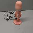 ZealSound Gaming USB Pink Microphone with Quick Mute for Phone Computer PC PS5,Studio Mic with Gain Control,Echo&Monitor Volume Adjust for Streaming Vocal Recording ASMR Podcast Video K66