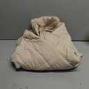 Womens Quilted Pullover Puffer Jacket Lightweight Oversized Hooded Winter Puffer Coat Light Warm Outerwear Pockets, Small, Beige