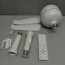 ZMISHIBO 1 Pack 17.9 Inch Socket Fan Light with Remote, Dimmable 3 Colors 6 Speed 1100 Lumens Light Bulb Screw in Ceiling Fan with Lights, Light Socket Ceiling Fan for Bedroom -White