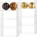 SLShePack 100 Pack 3.1 x 1.5 x 1.5 inches Clear Samll Chocolate Boxes for 2 Truffles Wedding Favor Party Candy Gift Boxes