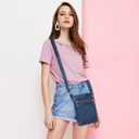 AOCINA Small Denim Purse Blue Jean Purse Shoulder Bag Denim Crossbody Bags for Women
