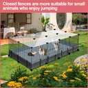 20 Panels Small Animal Playpen, 48" x 24" x 16" Pet Playpen with Waterproof Mat, C&C Cage for Guinea Pigs, Rabbit/Bunny/Baby Chicken Cage,Bunny/Puppy/Chicken Pen Indoor Outdoor Portable Metal Fence