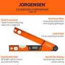 JORGENSEN Digital Angle Finder, Multi Angle Finder Tool with Backlit LCD, Protractor Digital Level with Horizontal & Vertical Bubble