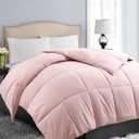 EASELAND Down Alternative Comforter Full Size- Quilted Duvet Insert for All Seasons, Soft Cozy with Corner Tabs, Summer Winter Warm Bedding, Pure White 82×86