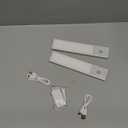 EZVALO Under Cabinet Lighting, 2400mAh Rechargeable Motion Sensor Light Indoor, 3 Color Temps, 5-Level Dimmable Magnetic Wireless Closet Lights for Kitchen, Pantry, Stairs (2 Pack) (8 inch, Silver)