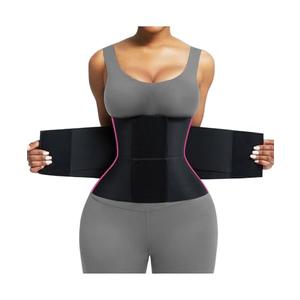 FeelinGirl Women Corset Workout Waist Trainer Corset Cincher Trimmer Belt Body Shaping Workout Body Shaper Rose Red M