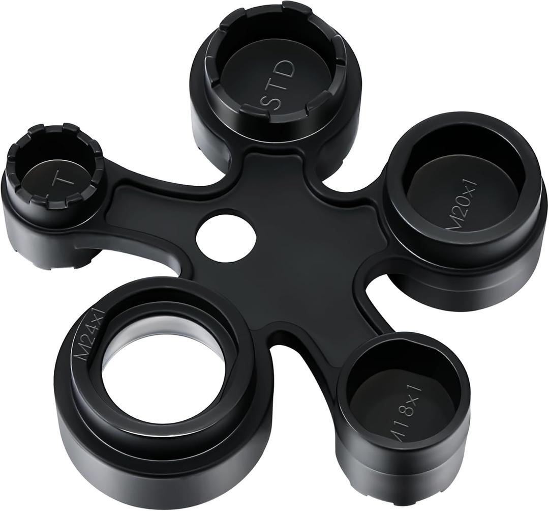 Enhon 13 in 1 Faucet Aerator Removal Tool, Metal Aerator Key Wrench for Hidden Threaded TF, TJ, TT, JR, STD and Cut Side/Round with Housing M16 M18 M20 M22 M24 M28 (Black Mist)